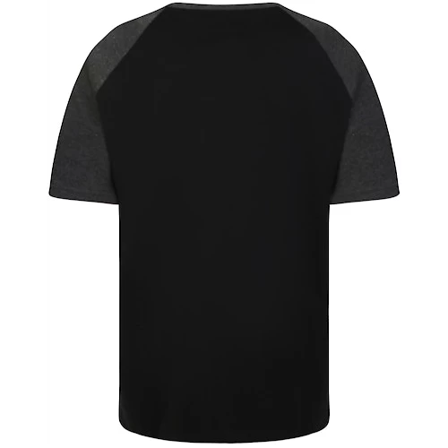 Bigdude Contrast Raglan Sleeve T-Shirt Black/Charcoal 6 Bigdude Contrast Raglan Sleeve T-Shirt Black/Charcoal - Image 4