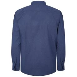 Bigdude All Over Abstract Print Long Sleeve Poplin Shirt Blue -Urban Fit Shop 62ec194e nocodeshirtblue 2