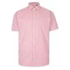 Bigdude Woven Gingham Check Short Sleeve Shirt Faded Red/White