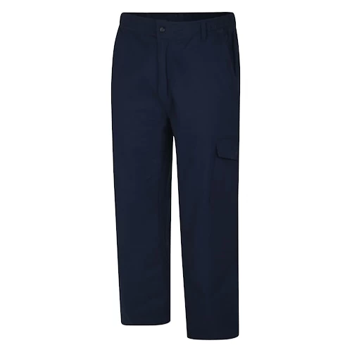 Bigdude Elasticated Waist Cargo Trousers Navy 4 Bigdude Elasticated Waist Cargo Trousers Navy - Image 2