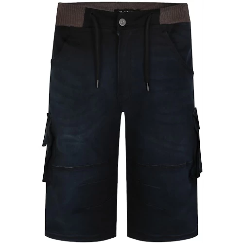 Bigdude Jersey Waistband Denim Shorts Black 4 Bigdude Jersey Waistband Denim Shorts Black - Image 2