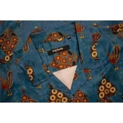 Bigdude Relaxed Collar Peacock Print Short Sleeve Shirt Denim -Urban Fit Shop 6bc7d84f bd23ss03 07
