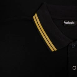 Bigdude Tipped Polo Shirt Black/Yellow -Urban Fit Shop 6c0885f1 img 8217
