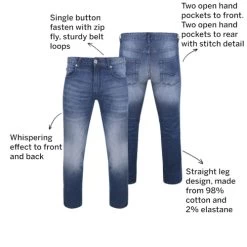 Bigdude Whispering Stretch Jeans Mid Wash -Urban Fit Shop 6c1fbc5e 077