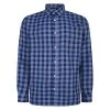 Bigdude Long Sleeve Check Shirt Blue