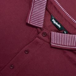 Bigdude Jacquard Collar Polo Shirt Burgundy -Urban Fit Shop 6faab410 img 8202