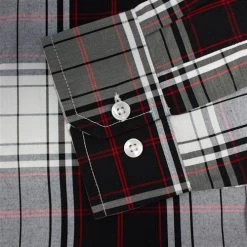 Bigdude Long Sleeve Check Shirt Black Tall -Urban Fit Shop 708b7a1a img 8849