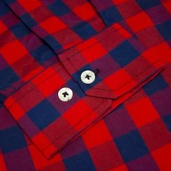 Bigdude Gingham Long Sleeve Shirt Red -Urban Fit Shop 7313448d img 8815