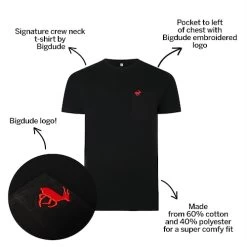 Bigdude Signature Pocket T-Shirt Black/Red -Urban Fit Shop 772a4a90 bds09
