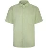 Bigdude Short Sleeve Milton Linen Summer Shirt Lime Green