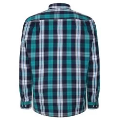 Bigdude Long Sleeve Check Shirt Green Tall -Urban Fit Shop 7a5e9692 bd23ls06 03 2