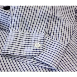 Bigdude Long Sleeve Shirt With Chest Pockets Navy/White -Urban Fit Shop 7aef313b img 9003