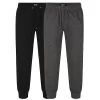 Bigdude Basic Cuffed Joggers Twin Pack Black/Charcoal -Urban Fit Shop 7c12c3df twin20jogger.jpg202