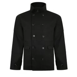 Bigdude Double Breasted Coat Black