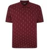 Bigdude Geometric Print Polo Shirt Burgundy