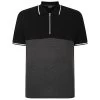 Bigdude Colour Block Zipped Polo Shirt Black/Charcoal -Urban Fit Shop 857320e8 bd23p16 01