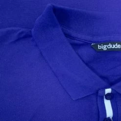 Bigdude Contrast Stripe Placket With Tipped Cuff Polo Shirt Cobalt -Urban Fit Shop 85a4e717 img 8448