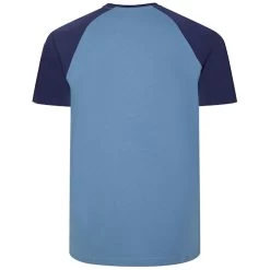 Bigdude Contrast Raglan Sleeve T-Shirt Blue/Navy -Urban Fit Shop 8931c532 bd20tso2 02 blue 2