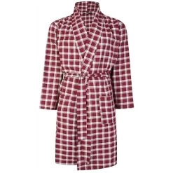 Bigdude Lightweight Dressing Gown Red/White