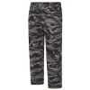 Bigdude Elasticated Waist Camo Cargo Trousers Charcoal