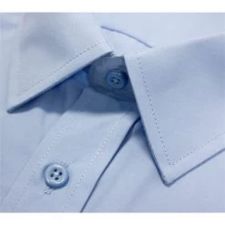 Bigdude Classic Long Sleeve Poplin Shirt Light Blue -Urban Fit Shop 8e13c4c8 img 7986