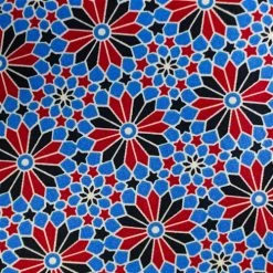 Bigdude Retro Flower Print Long Sleeve Poplin Shirt Blue/Red -Urban Fit Shop 90c6f0be img 8728