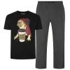 Bigdude Coffee Print Pyjama Set Black/Charcoal -Urban Fit Shop 91db72ad no20coffee