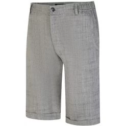 Bigdude Linen Look Elasticated Waist Chino Shorts Charcoal