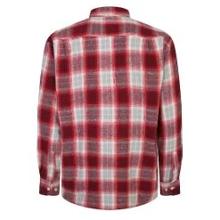 Bigdude Summer Long Sleeve Flannel Shirt Red -Urban Fit Shop 96c9447f bd23ls01 22 red 2