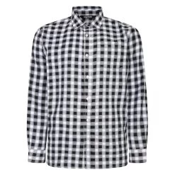 Bigdude Long Sleeve Check Shirt Black