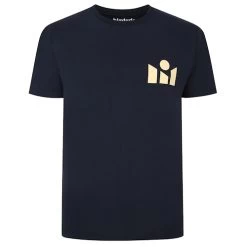Bigdude Twin Pack Abstract Print T-Shirts Navy/Navy -Urban Fit Shop 972eeeed twinpackteeabstract2 navy2 1