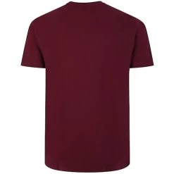 Bigdude Plain Crew Neck T-Shirt Burgundy Tall -Urban Fit Shop 9d6316f9 bd101 10 burgundy 2