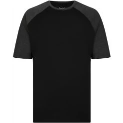 Bigdude Contrast Raglan Sleeve T-Shirt Black/Charcoal 10 Bigdude Contrast Raglan Sleeve T-Shirt Black/Charcoal -Urban Fit Shop 9f3d064b bd19ts62 01 1