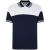 Bigdude Cut & Sew Pique Polo Shirt Navy