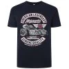 Bigdude Motorcycle Print T-Shirt Navy Tall