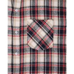 Bigdude Long Sleeve Flannel Shirt Navy Tall -Urban Fit Shop abd54f91 bd22ls15 02 navy detail