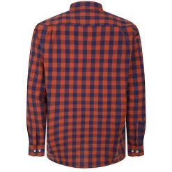 Bigdude Gingham Long Sleeve Shirt Orange -Urban Fit Shop ae0b17da bd23ls07 01 2