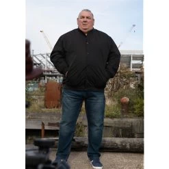 Bigdude Button Up Baseball Jacket Black -Urban Fit Shop ae63538e dsc07317