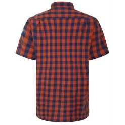Bigdude Gingham Short Sleeve Shirt Orange -Urban Fit Shop b1ae4070 bd23ss07 01 2