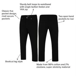 Bigdude Bootcut Stretch Jeans Black -Urban Fit Shop b1e081c6 12