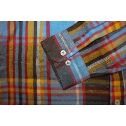 Bigdude Summer Long Sleeve Flannel Shirt Multi Tall -Urban Fit Shop b3923420 bd23ls01 58 2