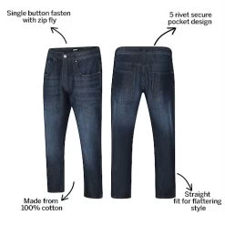 Bigdude Non-Stretch Straight Fit Jeans Raw Wash -Urban Fit Shop b457c5b6 bd23js0820dark