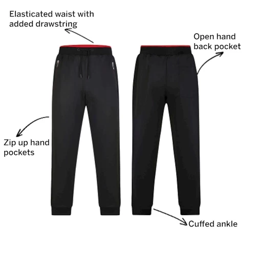 Bigdude Contrast Tricot Hooded Tracksuit Black 10 Bigdude Contrast Tricot Hooded Tracksuit Black - Image 8