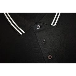 Bigdude Tipped Polo Shirt Black Tall -Urban Fit Shop b7b74110 bd20tp01 01 black 1