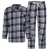 Bigdude Woven Checked Pyjama Set Light Blue