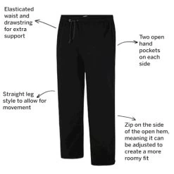 Bigdude Open Hem Joggers With Zip Black -Urban Fit Shop b90351bb 08