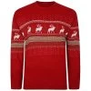 Bigdude Fair Isle Christmas Jumper Red
