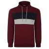 Bigdude Colour Block Hoody Burgundy -Urban Fit Shop b9defa53 colourblockhoody burgundy 1