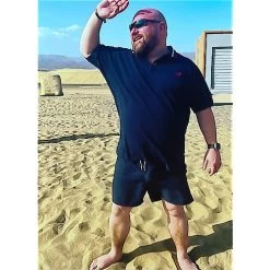 Bigdude Chunky Tipped Polo Shirt Navy Tall -Urban Fit Shop b9f275e0 paul20beach 2