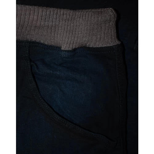 Bigdude Jersey Waistband Denim Shorts Black 8 Bigdude Jersey Waistband Denim Shorts Black - Image 6